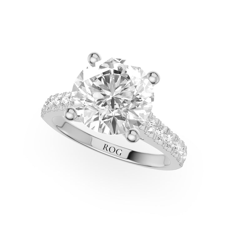 Helgoland Pavé-Verlobungsring aus 9K Weißgold mit Brilliantem Schliff