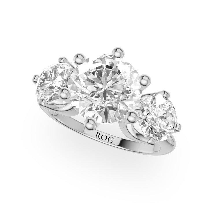Vega Three Stone Engagement Ring