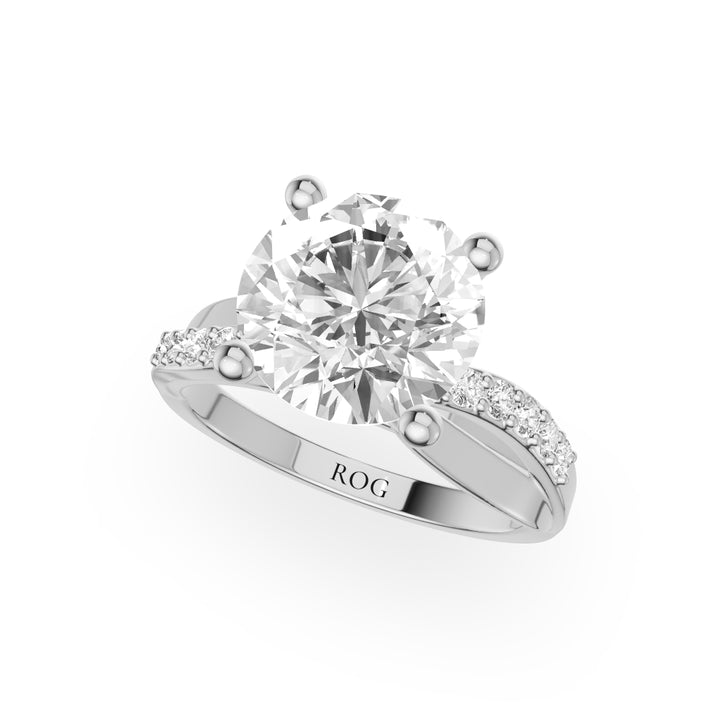 Eifel Bypass-Verlobungsring in 9K Weißgold mit Brilliantem Diamanten