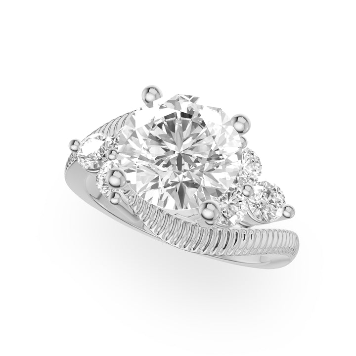 Vogtland Vintage-Verlobungsring in 9K Weißgold mit Brilliantem Diamanten