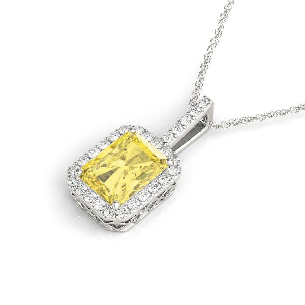 Celina Radiant Halo Anhänger in Weißgold