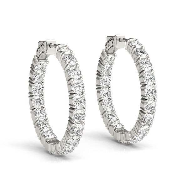 9K Weißgold brilliant Double-Halo Diamant-Ohrstecker