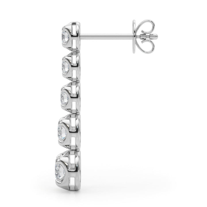 Charlotte Hoop Earrings in White Gold