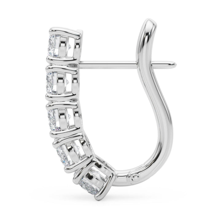 Viktoria Hoop Earrings in White Gold