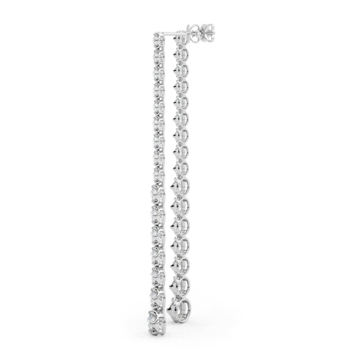 Selina Drop Earrings in White Gold