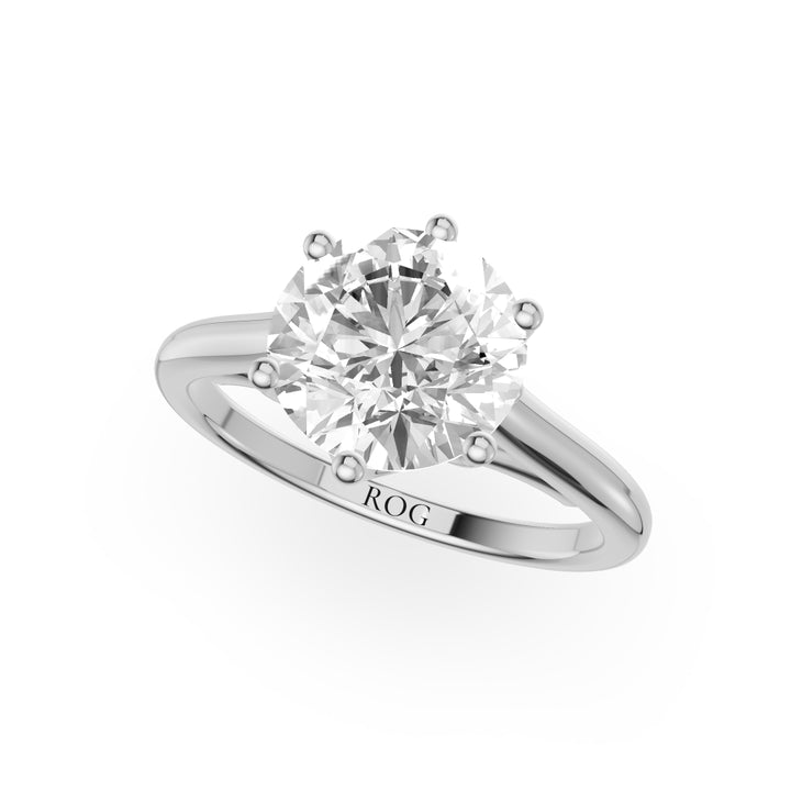 Elena Thin Solitaire Engagement Ring