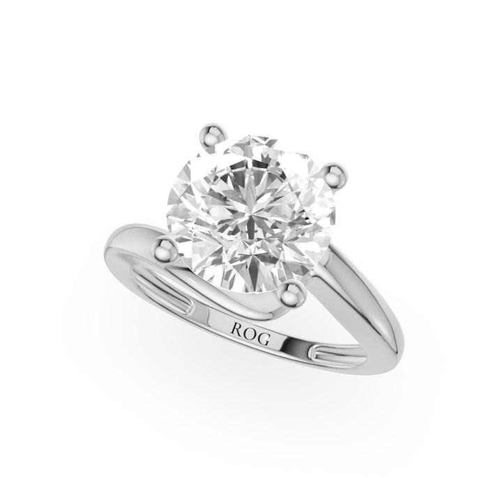 Vela Twisted Solitaire Engagement Ring