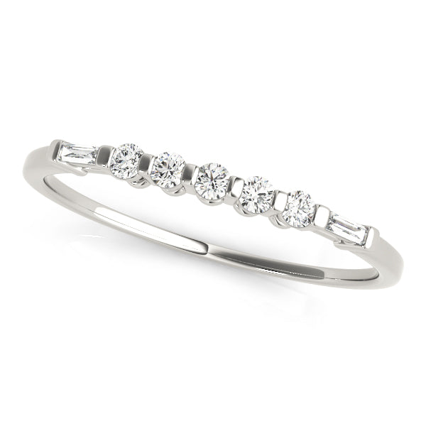 Lore Ehering mit Baguette-Diamant aus Platin