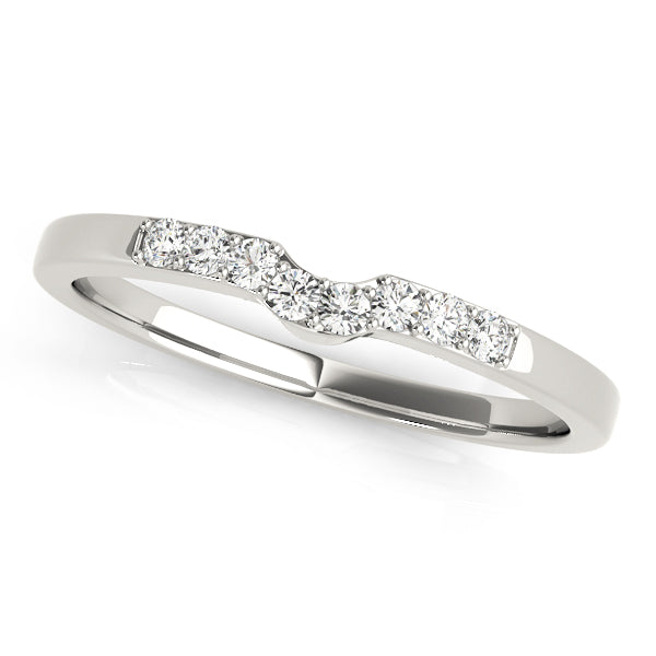 Elke Curved Eheringe für Damen aus Weißgold