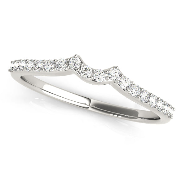 Malia Curved Eheringe für Damen aus Weißgold