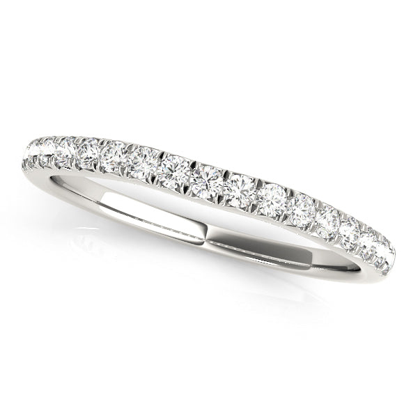 Fenna Curved Eheringe für Damen aus Weißgold