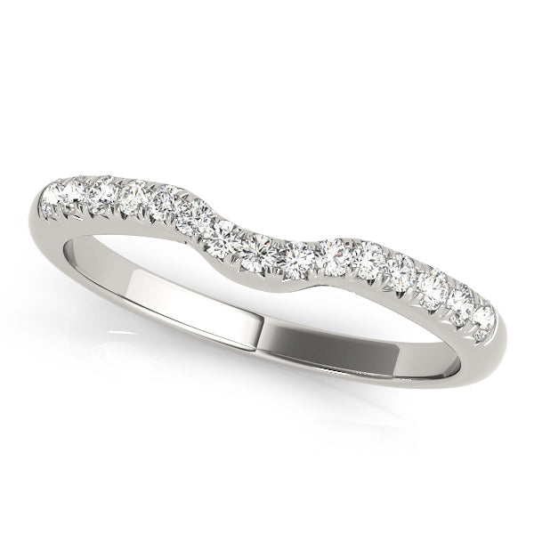 Dalia Curved Eheringe für Damen aus Weißgold