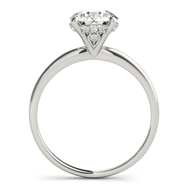Sternenglanz Feather Thin Hidden Halo Engagement Ring