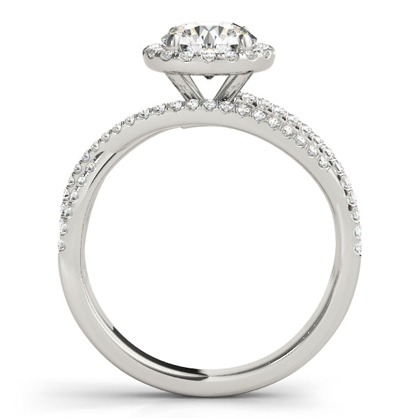 Elfriede Halo Multirow Engagement Ring