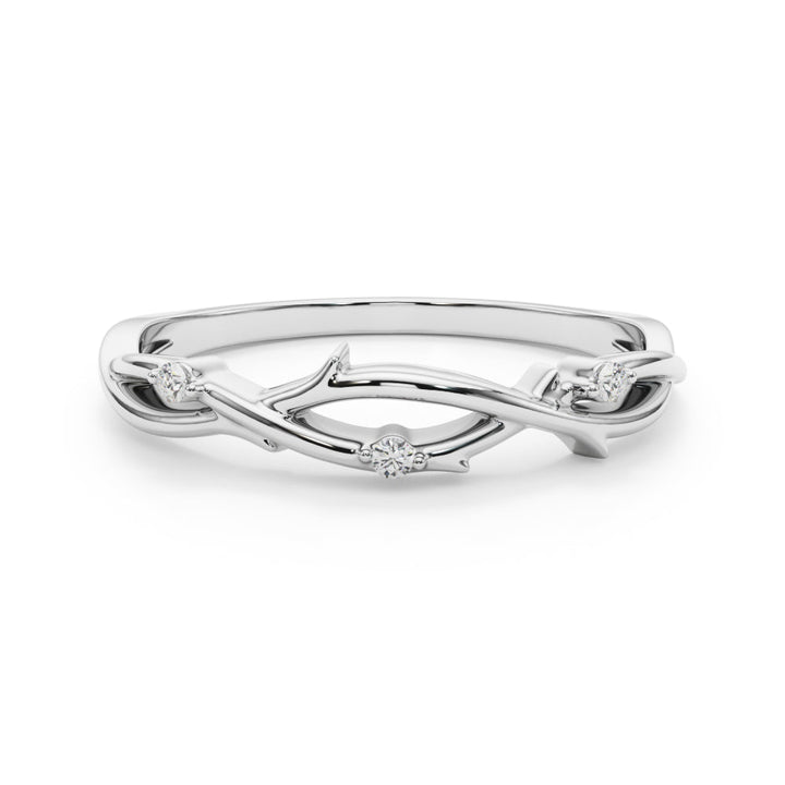 Veda Ehering aus 14K WeiÃŸgold
