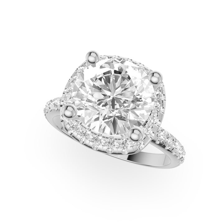 Isar Halo Pavé Engagement Ring