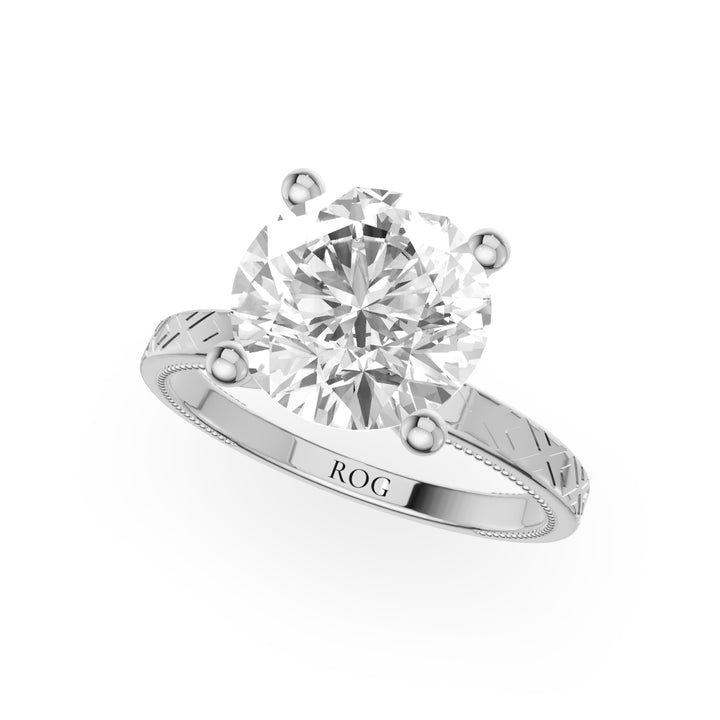 Quedlinburg Vintage XO Verlobungsring in 9K Weißgold mit Brilliantem Diamanten