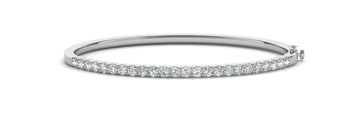 Aston Traditional Bangle Bracelet in White Gold