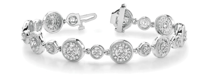Antik inspiriertes Armbänderaus 9K Weißgold gefertigt
