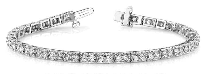 Rose Vintage Bracelet in White Gold