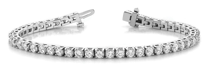 Frost inline Prong Set Bracelet in 14K White Gold