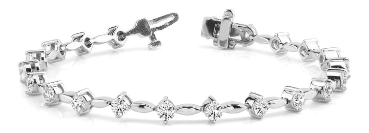 Garden Fashion Bracelet in White Gold
