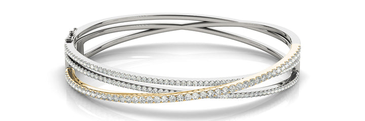 Minimalistisches Fashion-Armbänderaus 9K Weißgold