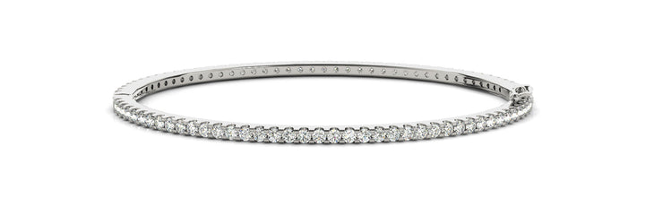 Lucy Traditional Bangle Bracelet in White Gold