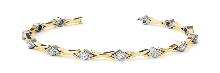 Minimalistisches elegantes Armbänderaus 9K Weißgold