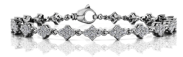Schlichtes elegantes Armbänderaus 9K Weißgold