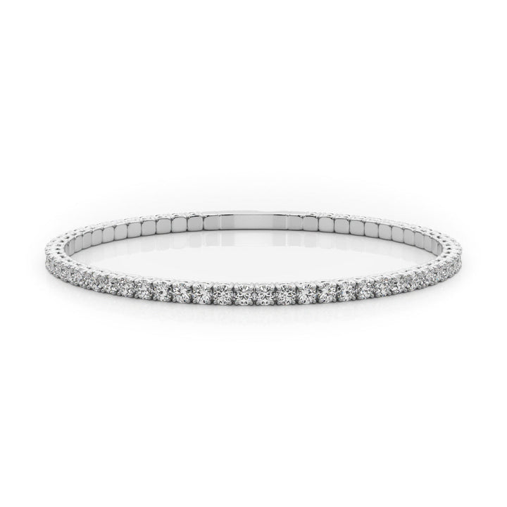 Sophia Flexible Bangle Bracelet in White Gold