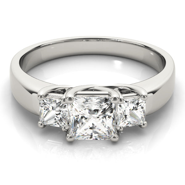 Orion Three Stone Princess Cut Engagement Ring
