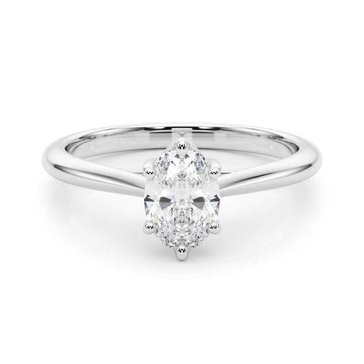 Juliette Six Prong Oval Solitaire Engagement Ring