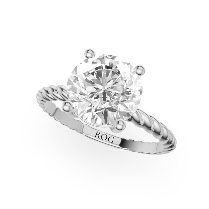 Lavinia Twisted Shank Engagement Ring