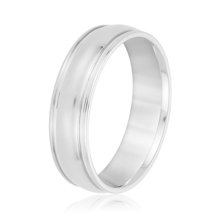 Felix 6mm Herrenband in Platin