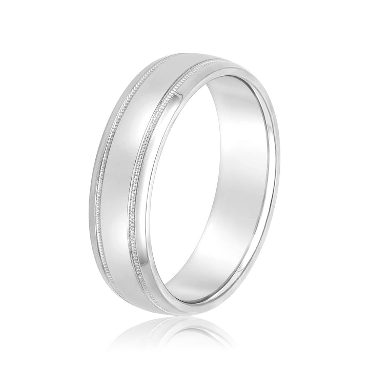 Matteopold 6mm Herrenband in Platin