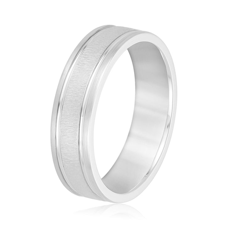 Carl 6mm Herrenband in Platin