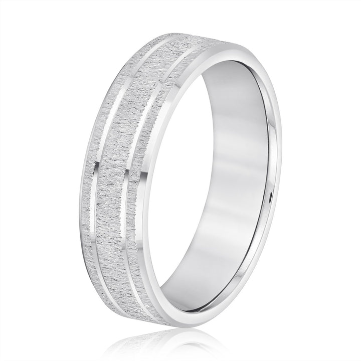 Theodor 6mm Herrenband in Platin