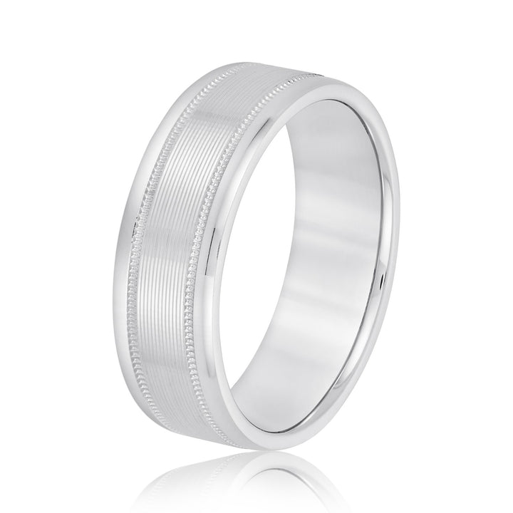 Fritz 6mm Herrenband in Platin