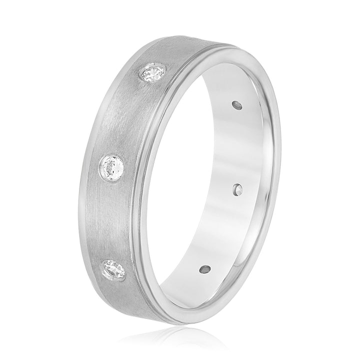 Isidor 6mm Herren-Diamantband in Platin