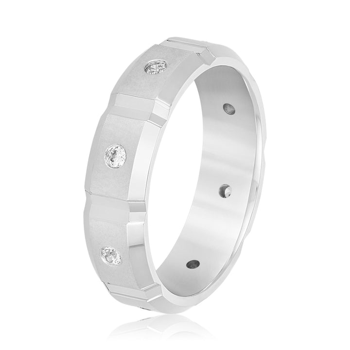 Rafael 6mm Herren-Diamantband in Platin