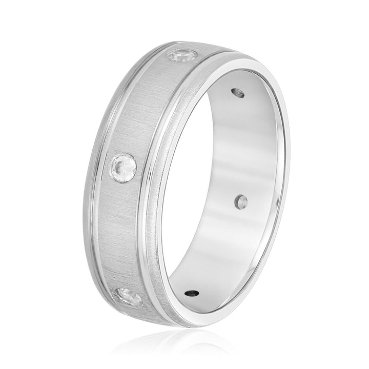 Adam 6mm Herren-Diamantband in Platin