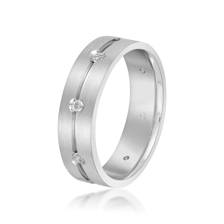 Gregor 6mm Herren-Diamantband in Platin