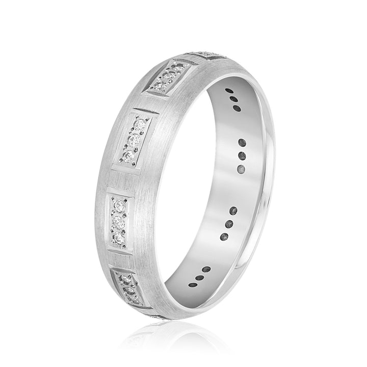 Marzell 6mm Herren-Diamantband in Platin