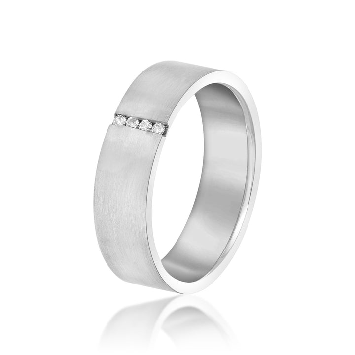 Daniel 6mm Herren-Diamantband in Platin