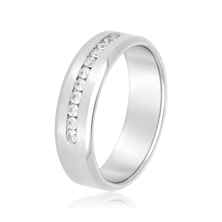 Emil 6mm Herren-Diamantband in Platin