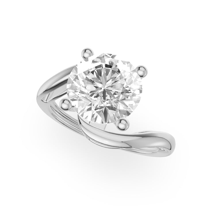 Lyra Twisted Solitaire Engagement Ring