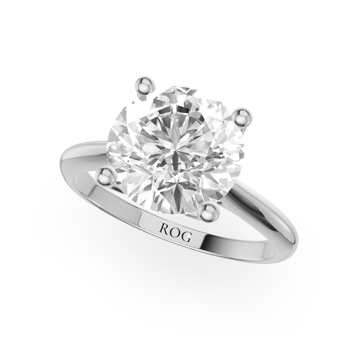 Lucienne Leaf Solitaire Engagement Ring