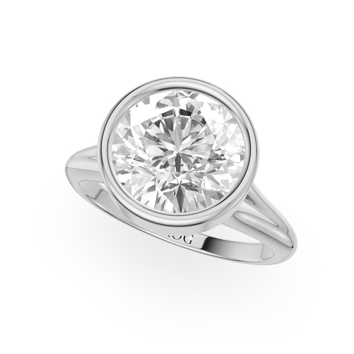 Paderborn Bezel-Solitaire-Ring in 9K Brilliant Weißgold