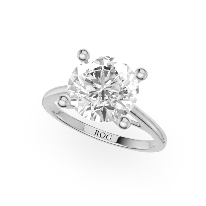 Eliana Tapered Shank Solitaire Engagement Ring